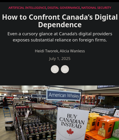 An argument from CIGI about Canadian sovereignty