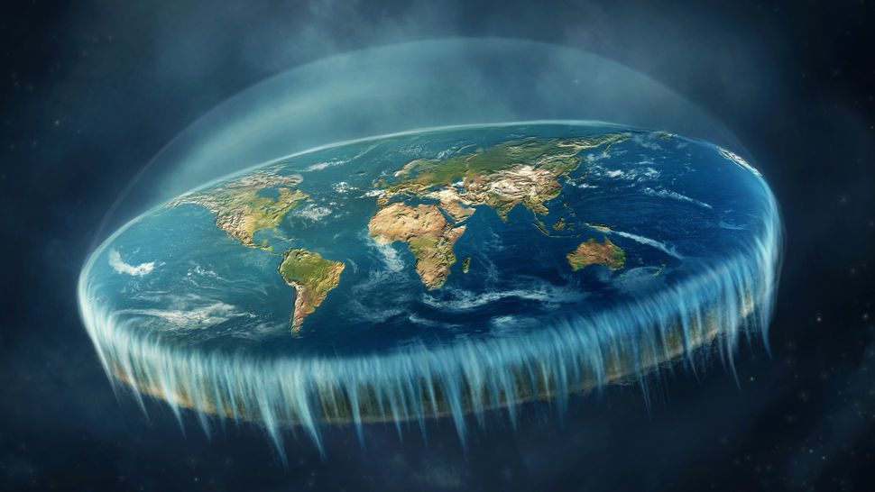 an image of the Earth as a flat disc