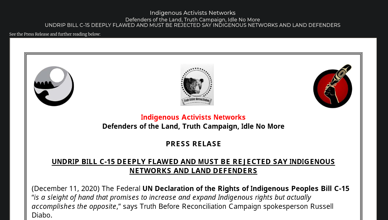 Idle No More press release