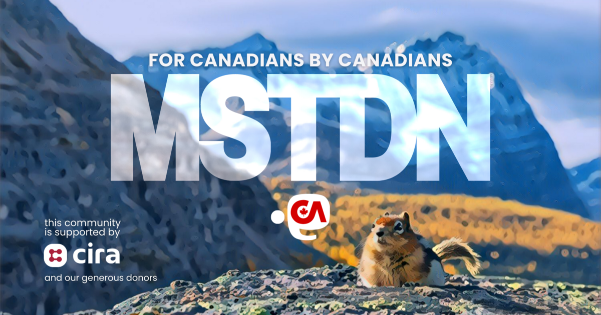 The logo for mstdn.ca, a Canadian Mastodon server