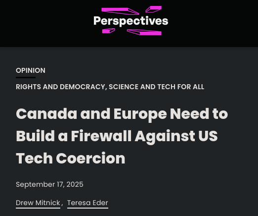 An article about tech sovereingty from Perspetives