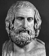 A marble bust of the Sophist Protagoras