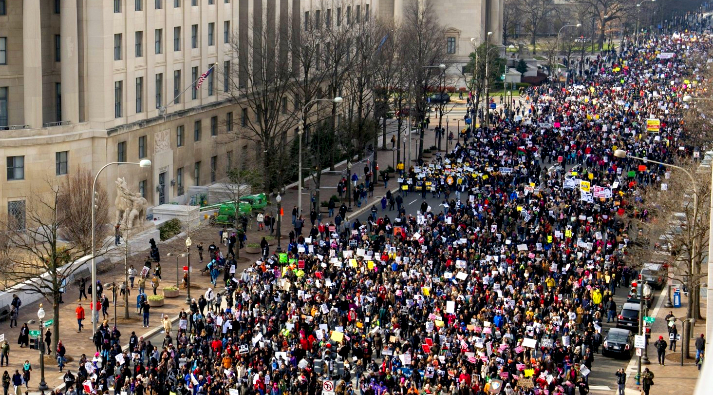 A protest march in DC