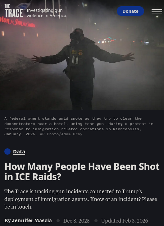 Investigative report into ICE-based gun deaths and attacks